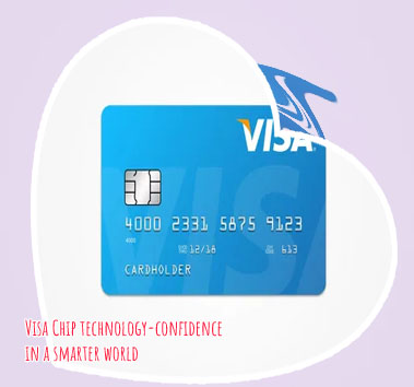 Blue visa debit card
